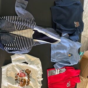 Kids Striped and Solid Color Hoodie Set